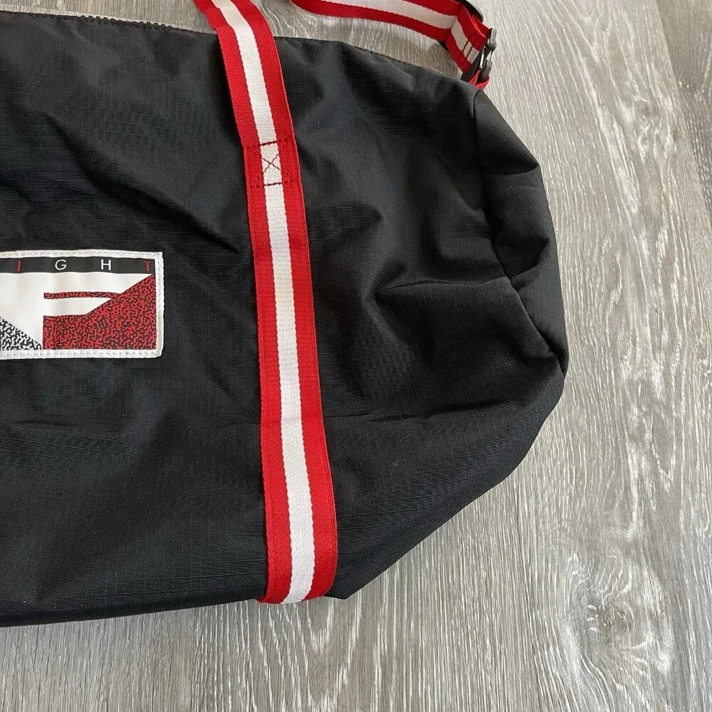 Nike Heritage Basketball Duffel Travel Bag Throwback Flight Black Red White